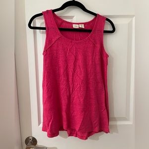 Lucy & Laurel hot pink tank top. Size S.